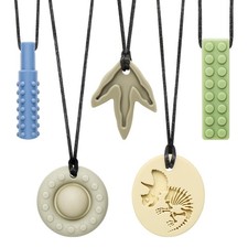 Sensory Chew Necklaces for Kids with Autism Aggressive Chewers Silicone