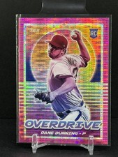 Dane Dunning Rookie 2021 Chronicles Overdrive Baseball #16 Pink PRIZM RC