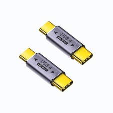 USB C Male to Male Adapter, 40 Gbps, 100W, 8K/60hz, Thunderbolt 4/3 Coupler