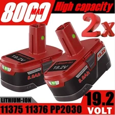 2Pack 19.2V 8.0Ah For Craftsman C3 DieHard Lithium ion XCP Battery 11375 11570