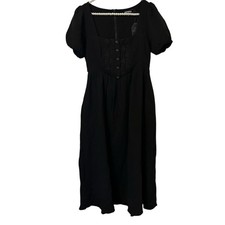 Disturbia Alder Midaxi Dress Black Goth Witchy US 4 NWT Goth Fairy Grunge Forest