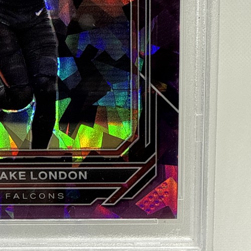 2022 Panini Prizm Drake London Purple Ice PSA 9 # 106/225 Rookie RC Falcons USC - Picture 7 of 13
