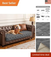 Dark Grey Anti-Slip Pet Blanket with Waterproof Protection for Sofa Bed 30x70