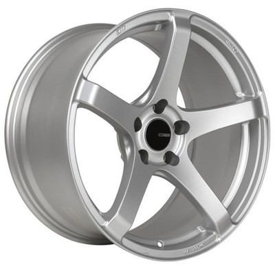 Enkei Kojin 18x8 40mm Offset 5x114.3 Bolt Pattern 72.6mm Bore Dia Matte Silver