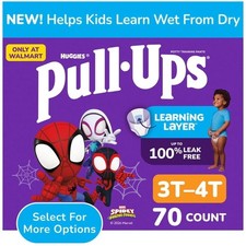 Pull-Ups Boys' Potty Training Pants, Size 3T-4T 32-40 lbs - 70 Count