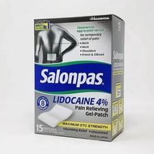 SALONPAS 4 PAIN RELIEVING GEL-PATCH, 15 GEL PATCHES