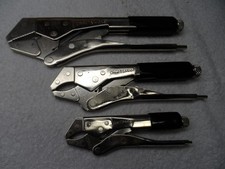 Vintage Craftsman 3 Pc Set Locking Pliers Vis...
