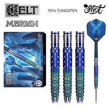 Shot Celt Merlin Steel Tip Dart Set-95 Tungsten Barrels-25gm