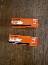 NOS Autolite 2 Spark Plugs Copper Core Resistor AlliedSignal USA Made