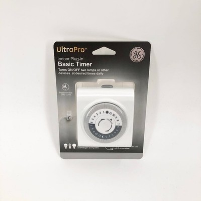 NEW GE Ultrapro Indoor Plug-in Basic Timer Lighting Control Override Switch