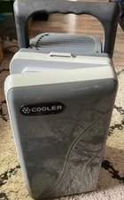 Mini Fridge, 9 Can 12oz Cooler and Warmer Compact Refrigerator with AC/DC Gray