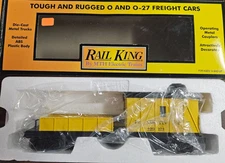 Rail King O Scale Crane Tender Car Pennsylvania 30-79266 Die-Cast Trucks MTH Box