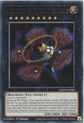 Yugioh Nummer 9: Dyson Kugel MGED-DE089 Rare 1. Auflage NM x3 Spielset
