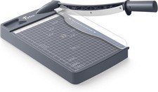 Firbon 12" Guillotine Paper Cutter, Heavy Duty 12-Sheet Capacity Trimmer for Car