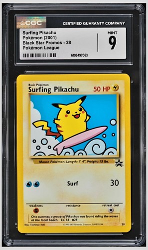 Surfing Pikachu graded CGC 9 for sale on eBay