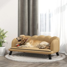 Elevated Velvet Dog Bed Sofa Removable Cushion Large Medium Dogs 55 Lbs