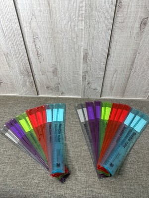 Classroom Teacher School Pack 12'' Durable Flexible 24 Ruler Set Multicolors