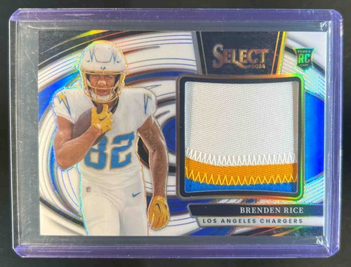 2024 Select Brenden Rice Jumbo Rookie Swatch RC Patch White Prizm #4/75
