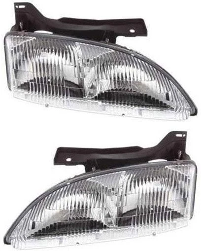 Juego de pares de faros halógenos con bombilla para Chevy Cavalier 95-99 Foto 4 de 4