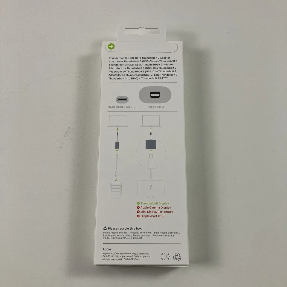 Apple Thunderbolt 3 (USB-C) to Thunderbolt 2 Adapter A1790 MYH93AM/A Sealed - Image 3 of 4
