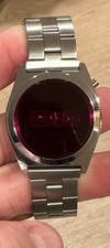 Vintage TimeBand By Fairchild LED Watch 1970's Men Silver Tone 34mm For Repair