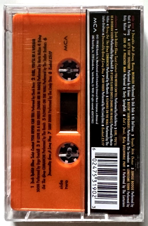 VARIOUS – Pulp Fiction Soundtrack Orange Cassette 30th Anniversary Reissue New - Image 2 of 2