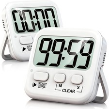 2 Pack Digital Timer For Kids Magnetic Countdown 2 Classic White 97 choice