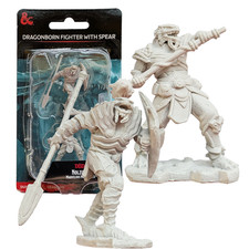 Dragonborn Male Fighter with Spear - D&D Nolzur's Marvelous 1.5 inch Mini-Figure