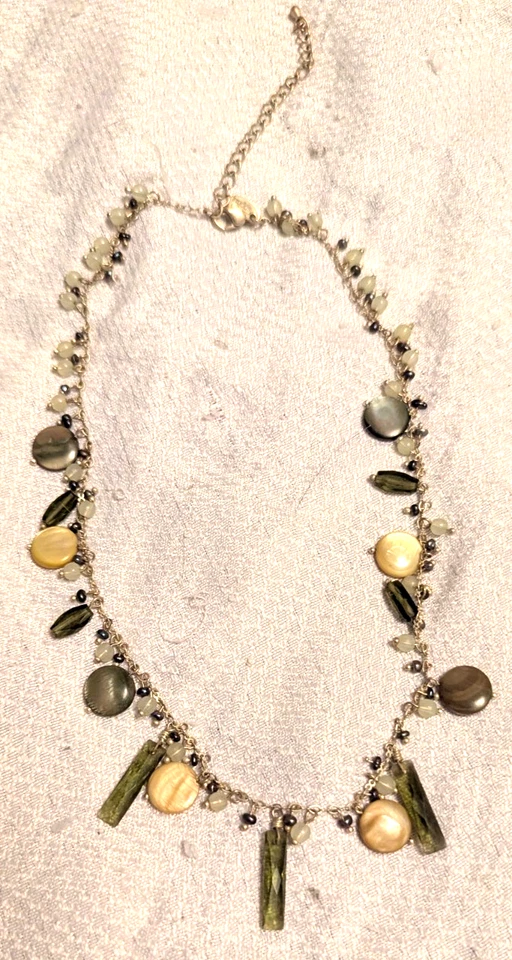 Lot of 2 Lia Sophia Choker  Necklaces Silver Tone - Image 2 of 4