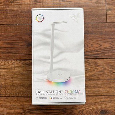 Razer Base Station V2 Chroma Headphone Headset Stand Holder - Mercury White New