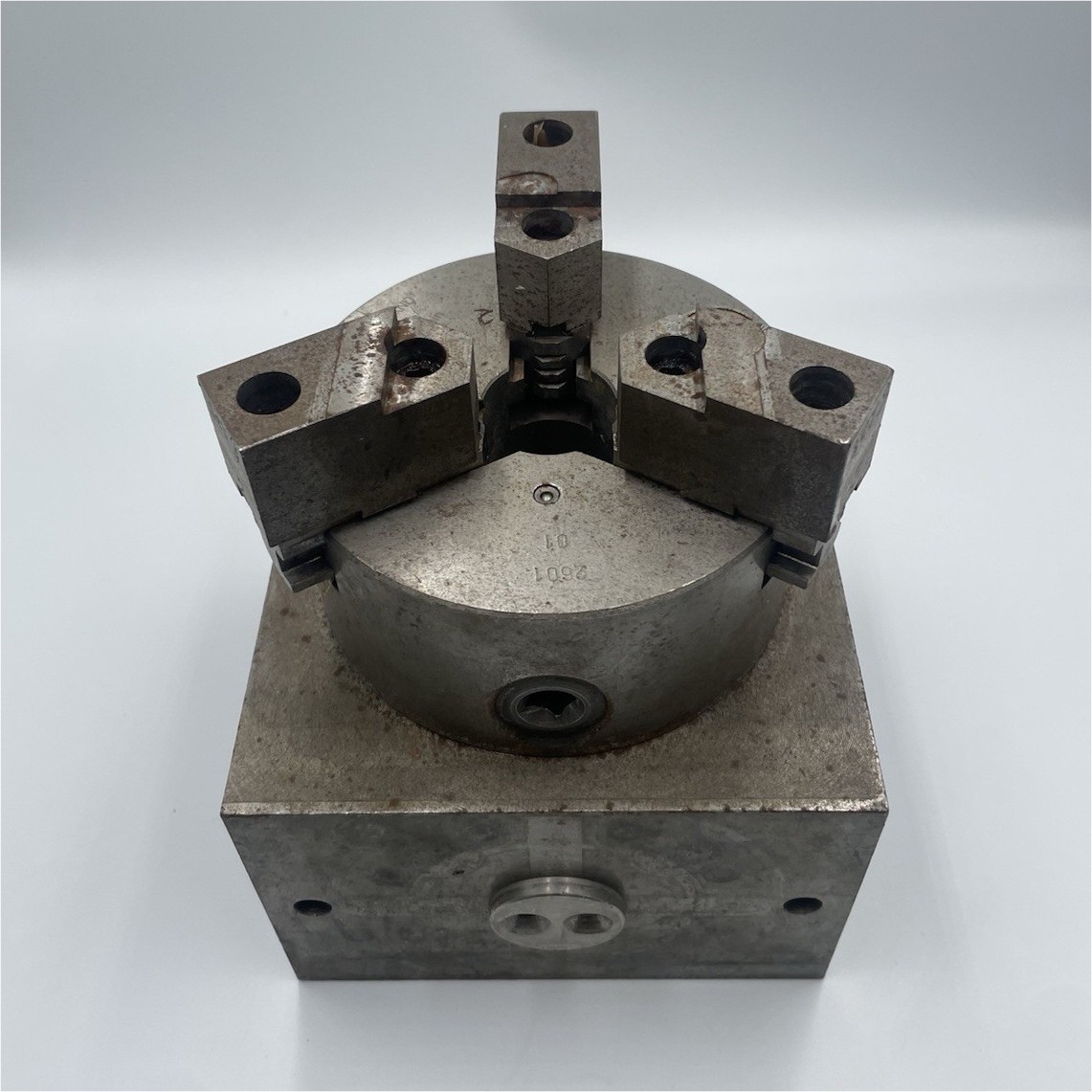 Bison 5" 3-Jaw Scroll Chuck 3205-5 Poland Mill Fixture Square Riser Block