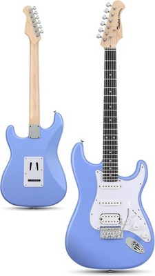Blue Electric Guitar Tostar 39'' Strat HSS