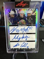 Abbey Murphy, Megan Keller, Laila Edward - USA Hockey /20 ON CARD AUTO 2026 Leaf