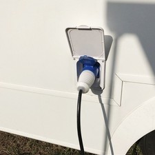 16A External Flush Hook Up Power Outlet Motorhome Trailer Flush Inlet Socket