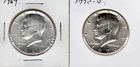 1964 and 1970-D 50C Kennedy Half Dollars