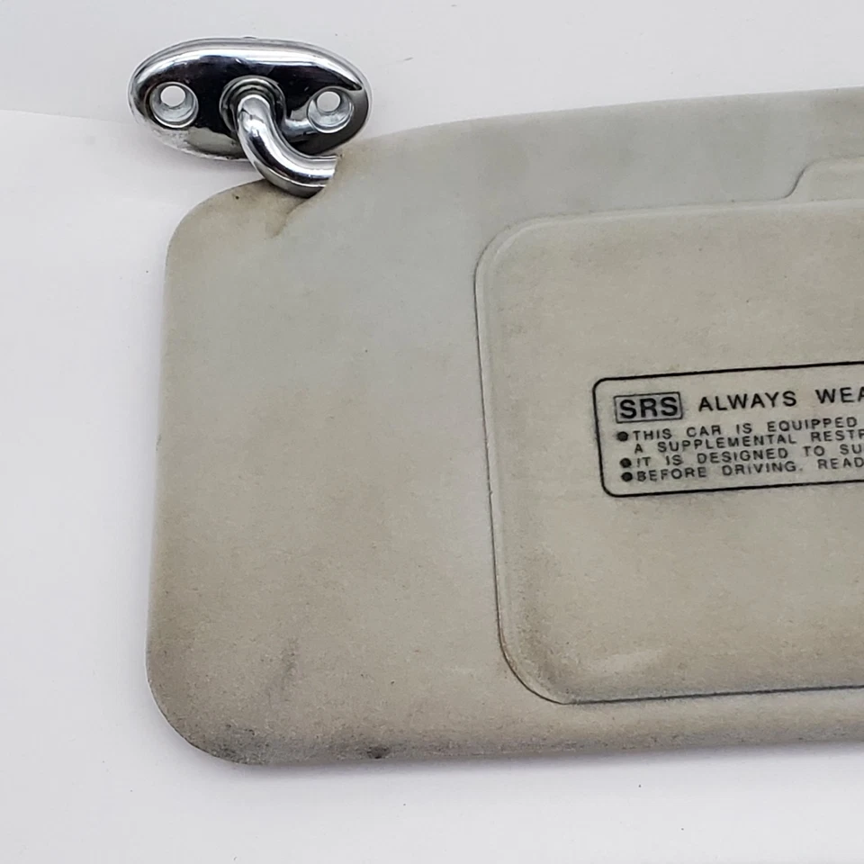 1994-1997 Honda Accord Sun Visors Shade Pair Set of 2 OEM Gray Cloth/Vinyl - Image 3 of 4