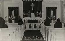 Colorado Springs, CO Chapel El Pomar 2c stamp Original Vintage Real Photo RPPC