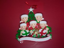Christmas Tree Ornament REINDEER FAMILY Personalized NEW 2 3 5