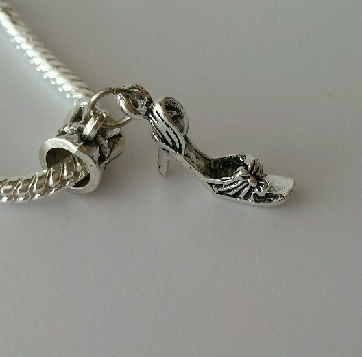Sterling Silver High Heel Shoe Charm – Dangle Bead For 3mm European Charm Bracelets & Necklaces - View #8
