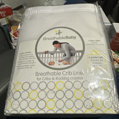 BreathableBaby atmungsaktives Netzkrippenfutter - klassische Kollektion - weiß - passt -