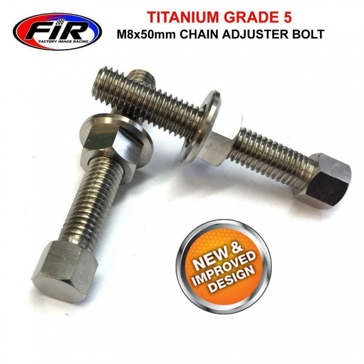 Titanium chain Axle Adjuster Nut & Bolt Set M8 YAMAHA YZ250 20062021 eBay