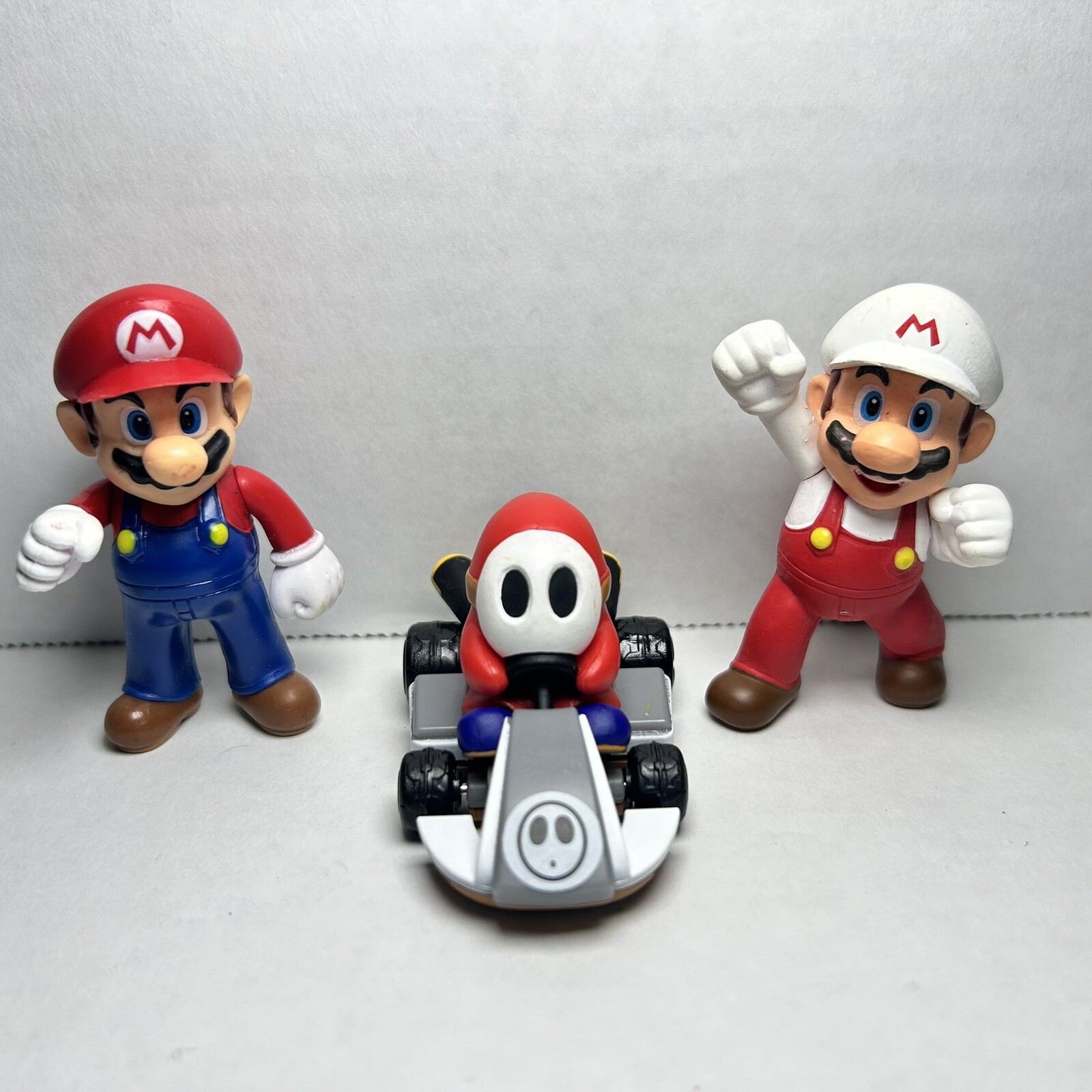 Mario Racer Guy Super Mario & Fire Mario, Both 2.5” Toys, Also Mario Kart Racer Shy Guy ...