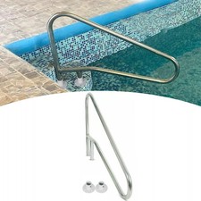 Swimming Pool Handrail Cross Braced Deck Mounted Step Stair Rail Stainless steel
