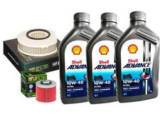 KIT/TAGLIANDO YAMAHA  XVS/DRAG/STAR 1100 1999/2005 SHELL 10W40 FILTRO OLIO ARIA