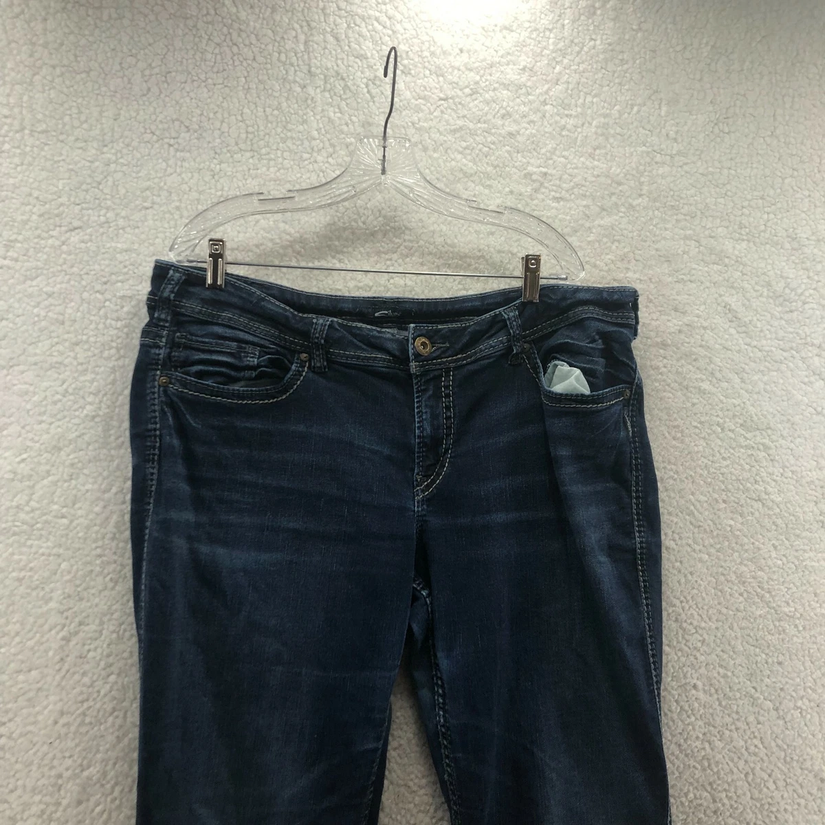 Silver Jeans Co. Suki Slim Boot Cut Denim Dark Wash Blue Mens Size