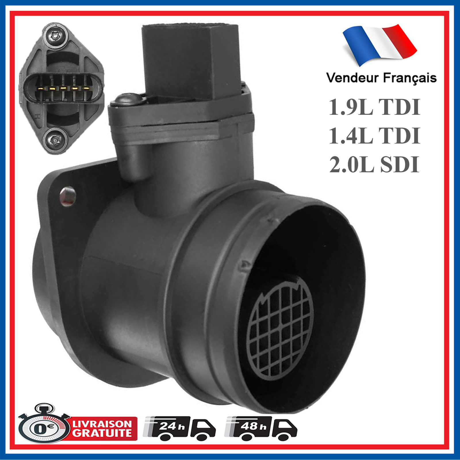Débitmètre d'air 1.9 TDI pour moteurs 0281002531 et 038906461B