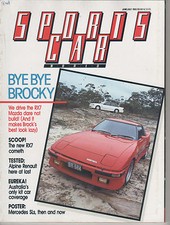 Sports Car World 1985 Jun Mercedes 500SL Renault Alpine Ford Cobra Mustang GT40 