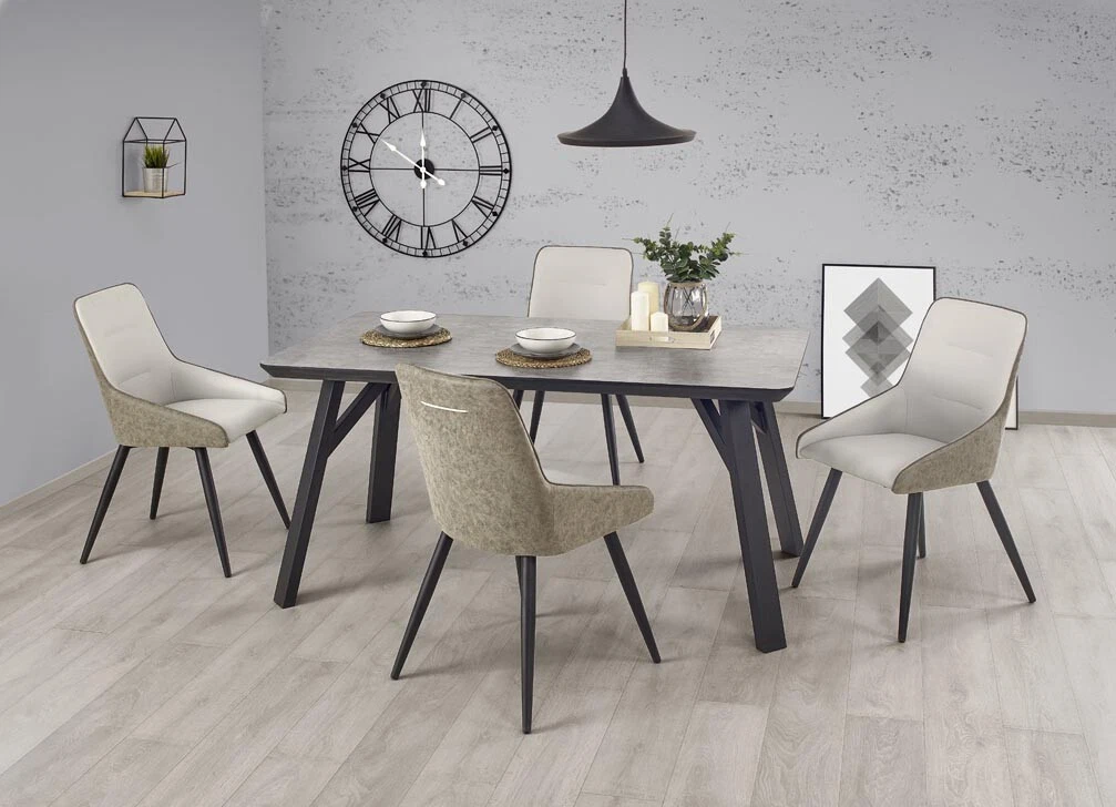 Industrial grey cheap dining chairs