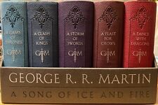 George R. R. Martin's A Game of Thrones Leather-Cloth Boxed Set (Song of  Ice and Fire Series): A Game of Thrones, A Clash of Kings, A Storm of  Swords, A Feast for