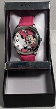 Minnie Mouse Watch Stone Dial MZ Berger Tested Works Pink Band